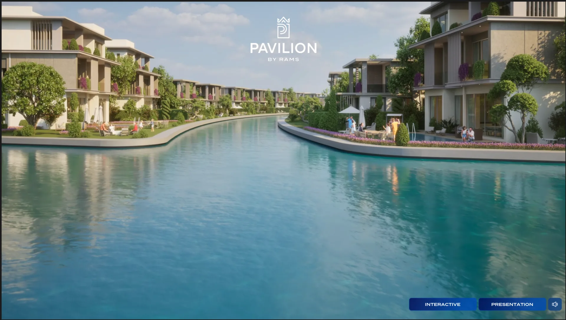 Pavilion by RAMS canal view in the twin