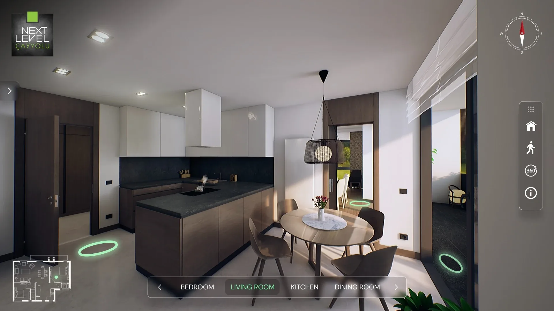 Walking through the kitchen and dining room of a home
